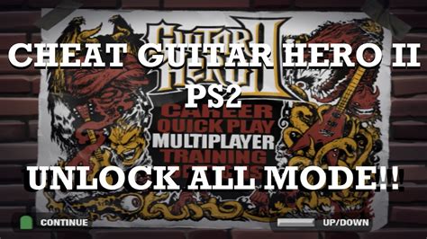 guitar hero 2 cheats ps2|More.